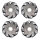 Nexus Robot All Side Wheel 4 Inch 100mm Aluminum Round Mecanum Wheel basic 14162 Set (2 x Left + 2 x Right)