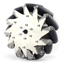 Nexus Robot Mecanum Wheel Links 8 Zoll 203 mm Edelstahl Walzen Rad mit Gummi-Rolle Tragf&auml;higkeit &gt;50KG 14151L